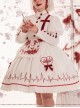 Scarlet Cross Series OP Conventional Style Halloween Nurse Blood Printing Gothic Lolita Long Sleeve Dress
