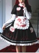 Scarlet Cross Series OP Conventional Style Halloween Nurse Blood Printing Gothic Lolita Long Sleeve Dress