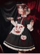 Scarlet Cross Series OP Conventional Style Halloween Nurse Blood Printing Gothic Lolita Long Sleeve Dress