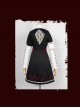 Scarlet Cross Series OP Short Style Blood Printing Halloween Nurse Gothic Lolita Long Sleeve Dress