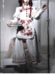 Scarlet Cross Series OP Long Style Blood Printing Halloween Nurse Gothic Lolita Long Sleeve Dress