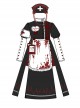 Scarlet Cross Series OP Long Style Blood Printing Halloween Nurse Gothic Lolita Long Sleeve Dress