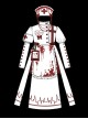 Scarlet Cross Series OP Long Style Blood Printing Halloween Nurse Gothic Lolita Long Sleeve Dress