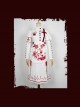 Scarlet Cross Series OP Long Style Blood Printing Halloween Nurse Gothic Lolita Long Sleeve Dress