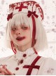 Scarlet Cross Series Blood Printing Cross Embroidery Chain Halloween Gothic Lolita Nurse Hat