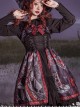 The Witch Image Series Double Layer JSK Small High Waist Full Placket Medium Length Halloween Gothic Lolita Sling Dress