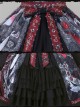 The Witch Image Series SK Darkness Printing Front Placket Halloween Gothic Lolita Skirt