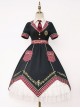 Magic Academy Series Gorgeous Version OP Small High Waist Halloween School Lolita Short Sleeve Dress