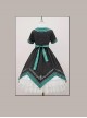 Magic Academy Series Gorgeous Version OP Small High Waist Halloween School Lolita Short Sleeve Dress