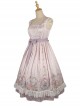 Flowers Wall Series JSK Printing Light Purple Chiffon Elegant Classic Lolita Sling Dress