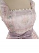 Flowers Wall Series JSK Printing Light Purple Chiffon Elegant Classic Lolita Sling Dress