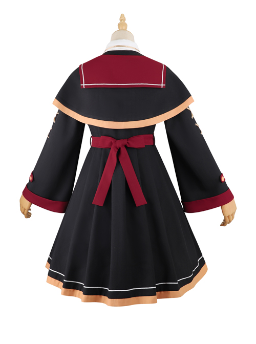 Magic Notice Series OP Retro School Lolita Autumn Winter Black Long Sleeve Dress