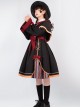 Magic Notice Series OP Retro School Lolita Autumn Winter Black Long Sleeve Dress