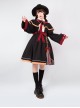 Magic Notice Series OP Retro School Lolita Autumn Winter Black Long Sleeve Dress