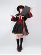 Magic Notice Series OP Retro School Lolita Autumn Winter Black Long Sleeve Dress