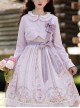 Flowers Wall Series Doll Collar Purple Elegant Classic Lolita Woolen Small Coat