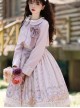 Flowers Wall Series Doll Collar Purple Elegant Classic Lolita Woolen Small Coat