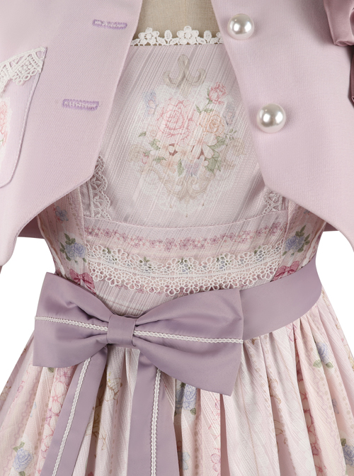 Flowers Wall Series Doll Collar Purple Elegant Classic Lolita Woolen Small Coat