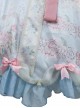 Flowers Wall Series JSK Printing Light Blue Classic Lolita Sling Dress