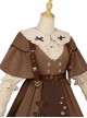 Kitten Detective Series Retro School Lolita Brown Small Shawl