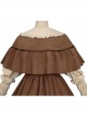 Kitten Detective Series Retro School Lolita Brown Small Shawl