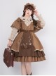 Kitten Detective Series Retro School Lolita Brown Small Shawl