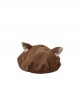 Kitten Detective Series Cat Ears Cute School Lolita Brown Beret