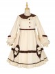 Coffee Bears Series OP Doll Collar Sweet Lolita Autumn Winter Apricot Long Sleeve Dress