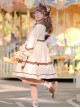 Coffee Bears Series OP Doll Collar Sweet Lolita Autumn Winter Apricot Long Sleeve Dress