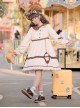 Coffee Bears Series OP Doll Collar Sweet Lolita Autumn Winter Apricot Long Sleeve Dress