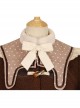 Coffee Bears Series Brown Cute Sweet Lolita Autumn Winter Sheep Horn Buttons Woolen Short Coat