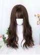 Brown Gentle Medium Length Curly Wig Classic Lolita Wigs