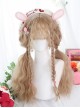 Cute Sheep Roll Fluffy Egg Roll Long Curly Wig Sweet Lolita Lolita Double Ponytail Plait Wigs