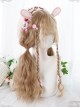 Cute Sheep Roll Fluffy Egg Roll Long Curly Wig Sweet Lolita Lolita Double Ponytail Plait Wigs