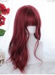 Red Lotus Series Red Medium Length Gentle Curly Wig Gothic Lolita Wigs