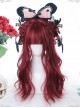 Red Lotus Series Red Medium Length Gentle Curly Wig Gothic Lolita Wigs