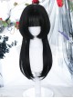 Pure Color Jellyfish Hairstyle Medium Length Straight Wig Gothic Lolita Wigs