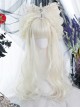 Moonlight Series White Natural Gentle Curly Long Wig Classic Lolita Wigs