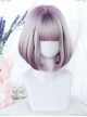 Purple Gradient Short Wig Natural Inner Buckle Hairstyle Sweet Lolita Wigs