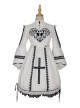 Devil Rabbit Series OP Autumn Winter Halloween Gothic Lolita Long Sleeve Dress With Detachable Plush Rabbit Ears Hat