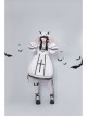 Devil Rabbit Series OP Autumn Winter Halloween Gothic Lolita Long Sleeve Dress With Detachable Plush Rabbit Ears Hat