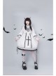 Devil Rabbit Series OP Autumn Winter Halloween Gothic Lolita Long Sleeve Dress With Detachable Plush Rabbit Ears Hat