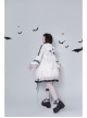 Devil Rabbit Series OP Autumn Winter Halloween Gothic Lolita Long Sleeve Dress With Detachable Plush Rabbit Ears Hat