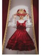 Rococo Series JSK Pure Color Velvet Elegant Classic Lolita Ruffle Sling Dress