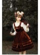 Rococo Series JSK Pure Color Velvet Elegant Classic Lolita Ruffle Sling Dress