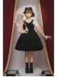 Rococo Series JSK Pure Color Velvet Elegant Classic Lolita Ruffle Sling Dress