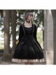 Ms Lily Series OP Black Elegant Court Style Classic Lolita Long Sleeve Dress