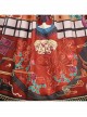 Fox Demon Series JSK Japanese Style Vintage Printing Sweet Lolita Red Sling Dress