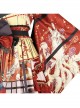 Fox Demon Series JSK Japanese Style Vintage Printing Sweet Lolita Red Sling Dress