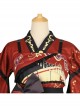 Fox Demon Series JSK Japanese Style Vintage Printing Sweet Lolita Red Sling Dress